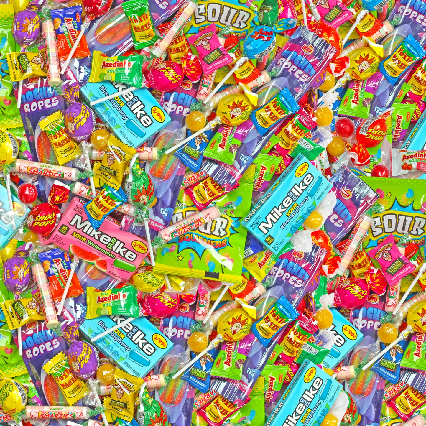 Sour Candy Bulk - 4 Pounds - Sour Candy Variety Pack- Bulk Camp Summer Sour Candy Mix - Assorted Pinata Candies - Goodie Bag Mix - Super Sour Party Favors for Kids