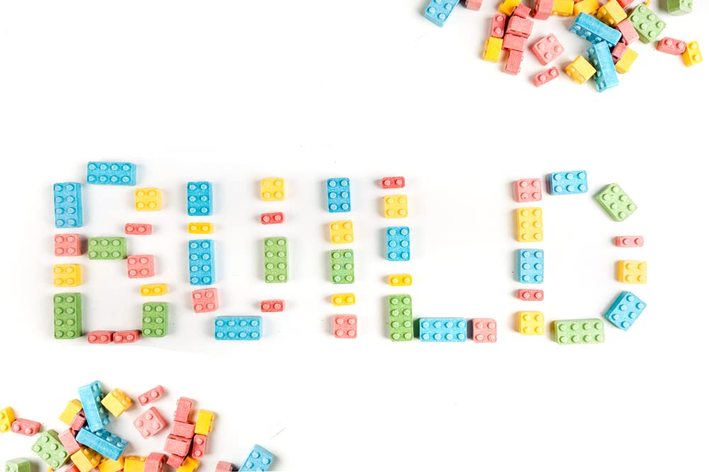 Building Blocks Candy - 3 Pound Bag - Building Block Candies - Candy Bricks Assorted Flavors - Edible Blocks Assortment