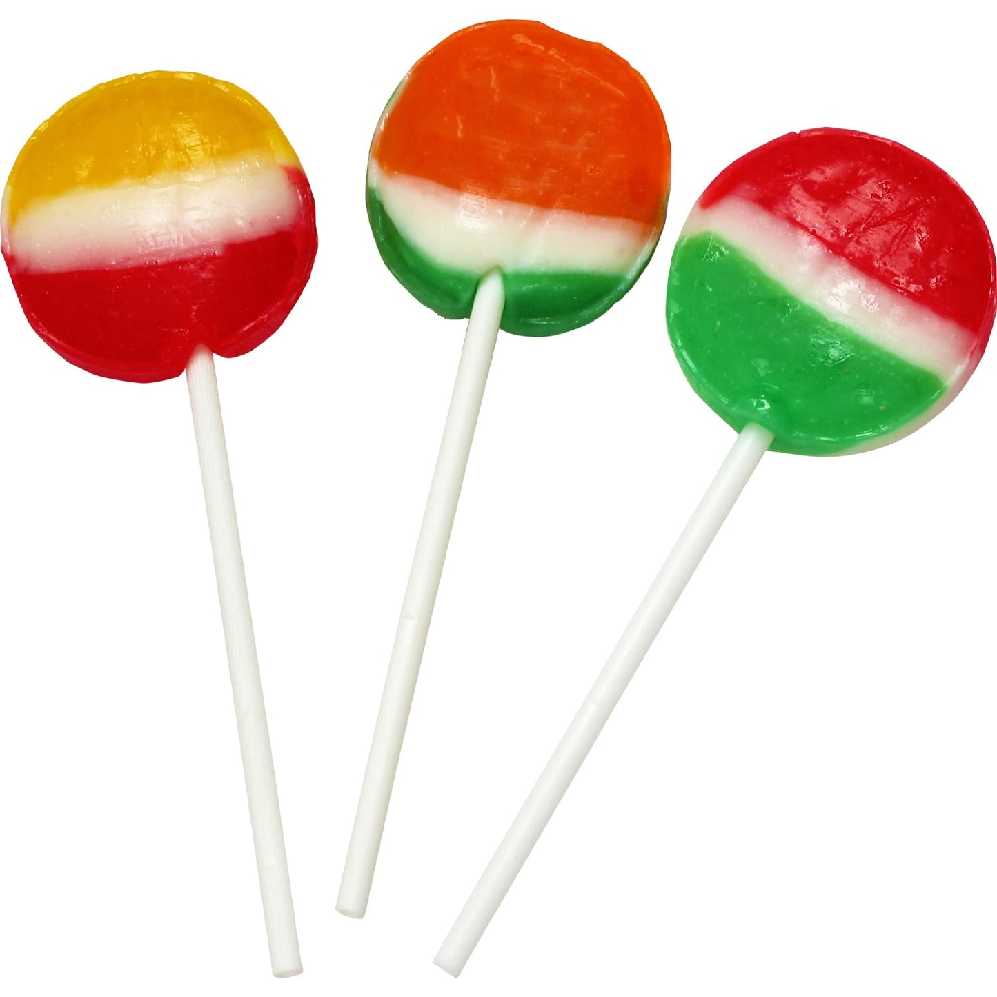Flat Lollipops Bulk - 10 lb - Assorted Flavors with Bright 3-Color - Classic Candy for Kids Birthday Parties, School Events, Camps