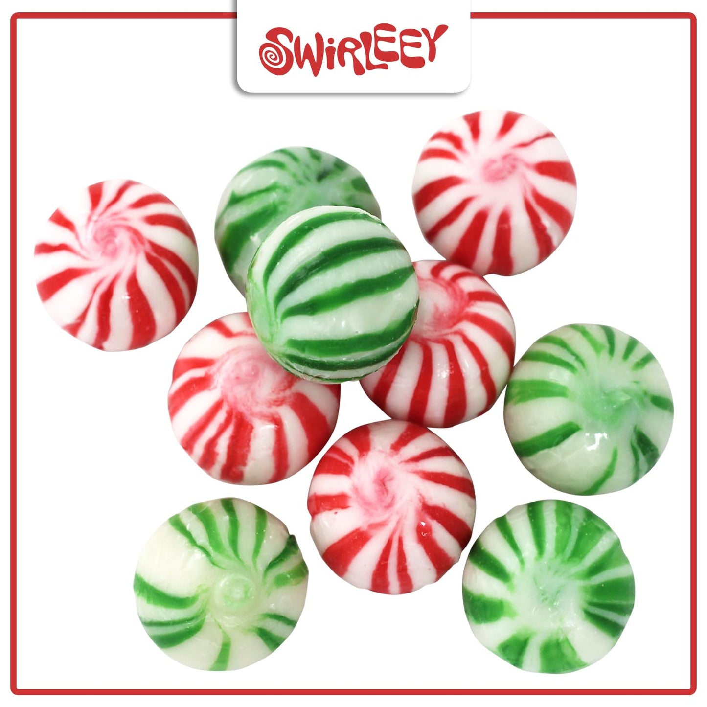 Jumbo Mint Balls - 5 Pounds - Spearmint & Peppermint Hard Candies - Mint Bulk Candies - Individually Wrapped Bulk Mints - Refreshing Office Candies