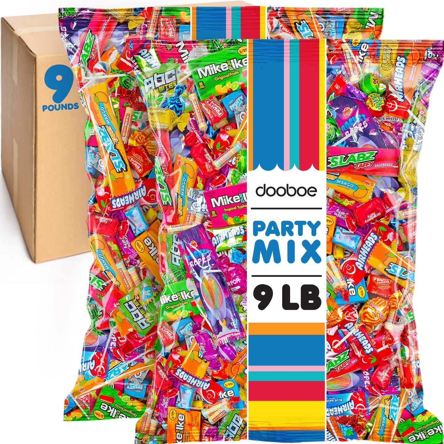 Bulk Candy Mix - 9 Pounds - Candy Variety Pack - Assorted Classic Candy - Individually Wrapped Candies - Fun Size Candy Assortment