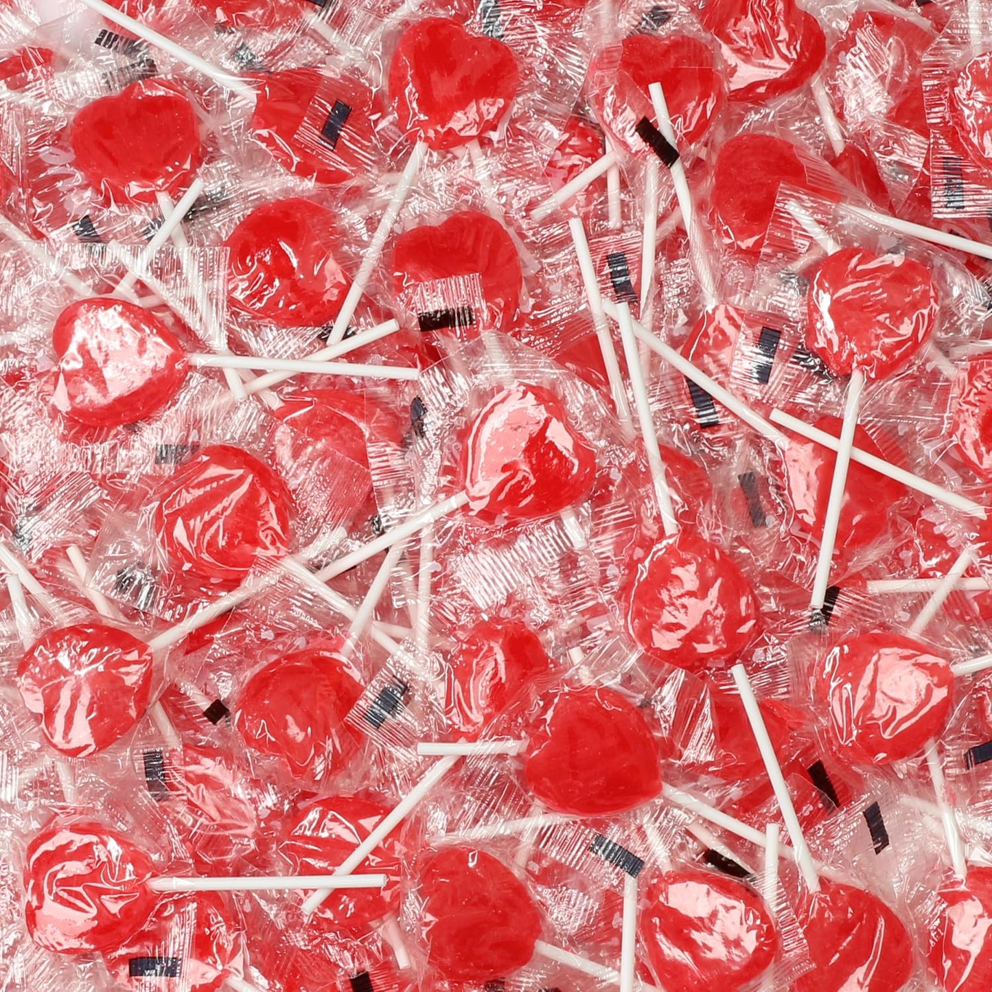 A Great Surprise Red Heart Lollipops - 5 Pounds Bulk - Approx 200 ct - Halloween Red Lollipops - Teachers School Rewards Treats