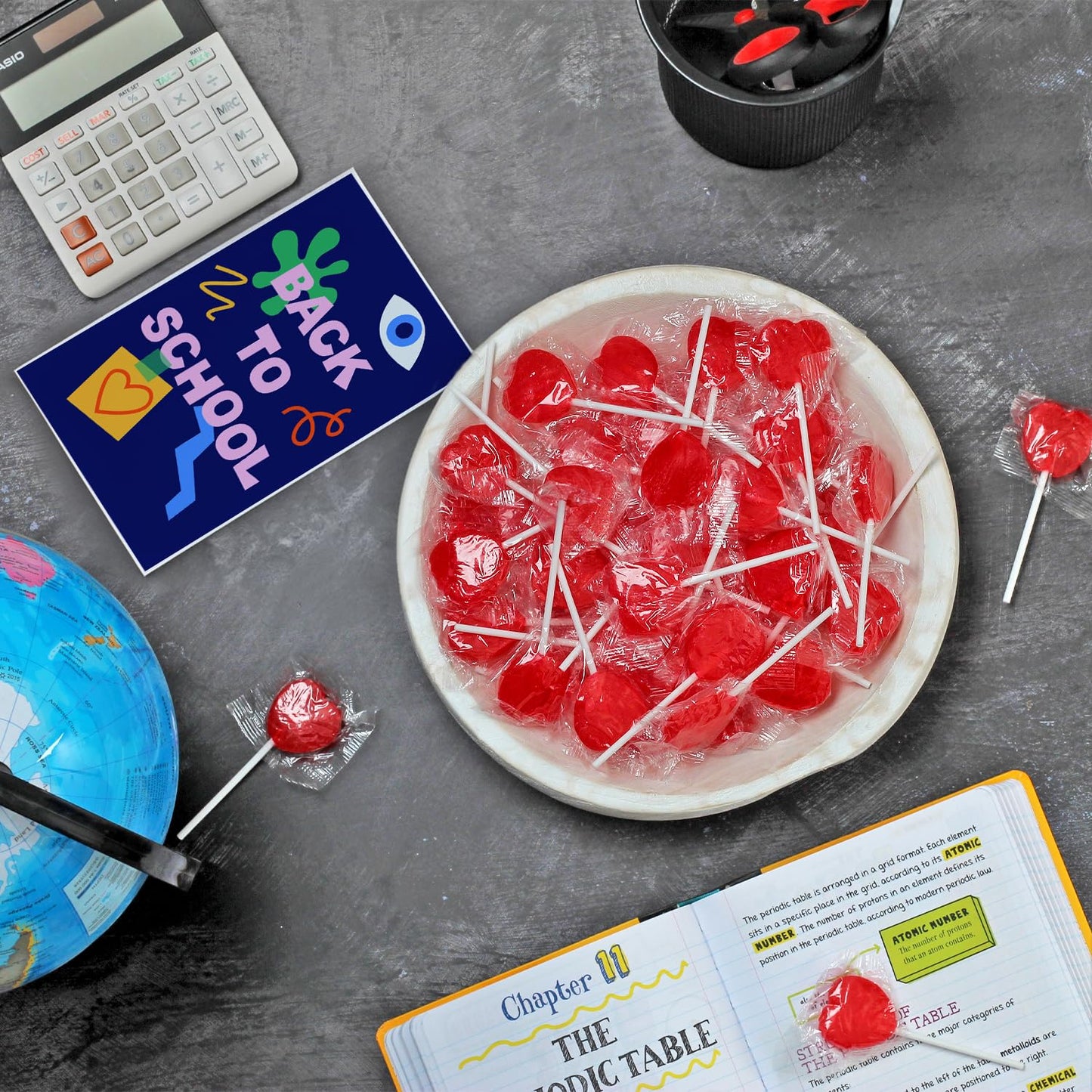 Red Heart Lollipops - 3 Pounds - Heart Shaped Suckers - Red Christmas Candies for Candy Buffet - Strawberry Flavored