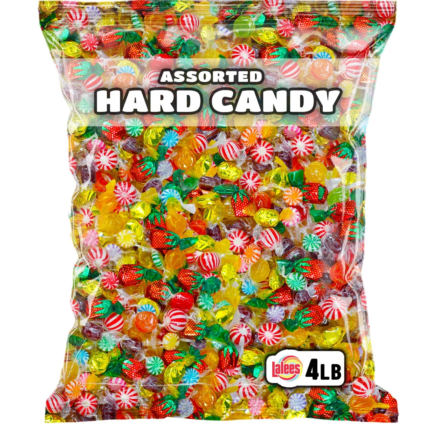 Hard Candy Assortment - 4 LB - Classic Candy Mix - Hard Candy Variety Pack - Individually Wrapped Office Candy in Bulk - Assorted Candies