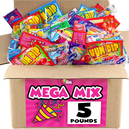 Pinata Bulk Candy - 5 Pounds - Individually Wrapped Variety Pack - Huge Candy Assortment for Offices, Gifting, Schools