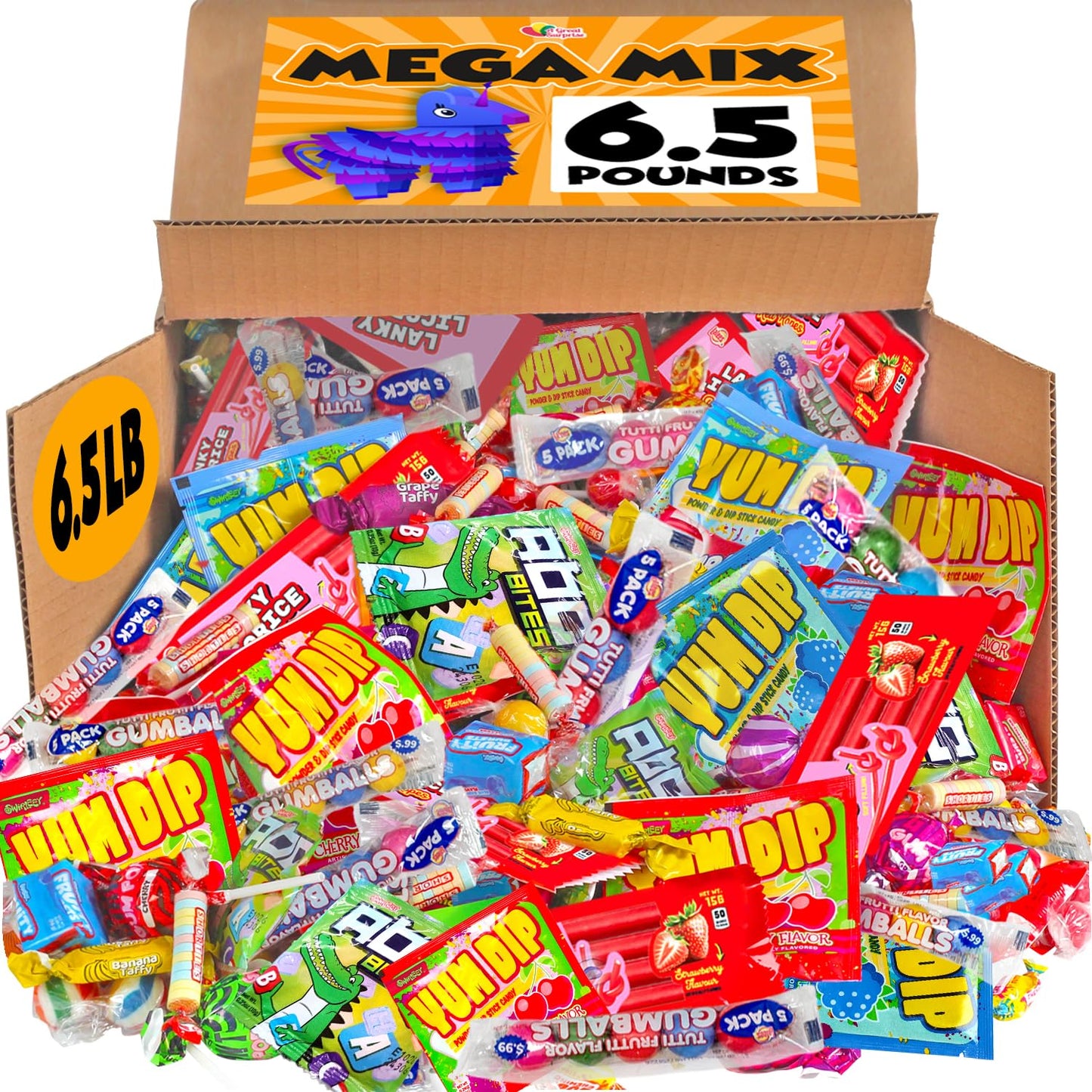 Candy Variety Pack Bulk - 6.5 Pounds - Individually Wrapped Candies Assortment - Huge Candy Mix for Offices, Gifting, Schools