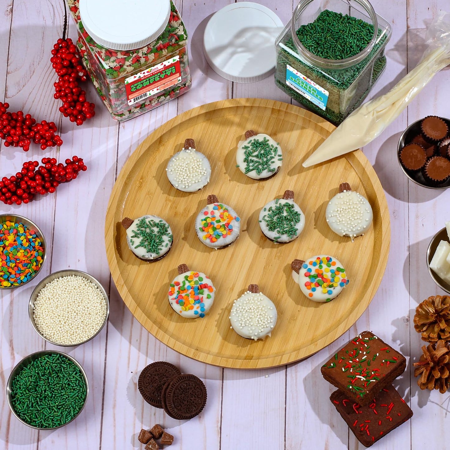 White Pearl Sprinkles - 2.7 Pounds - Bulk White Nonpareils Jimmies - Toppings for Bridal Sprinkles - Tiny Pearls for Cakes, Cookies, Cakepops