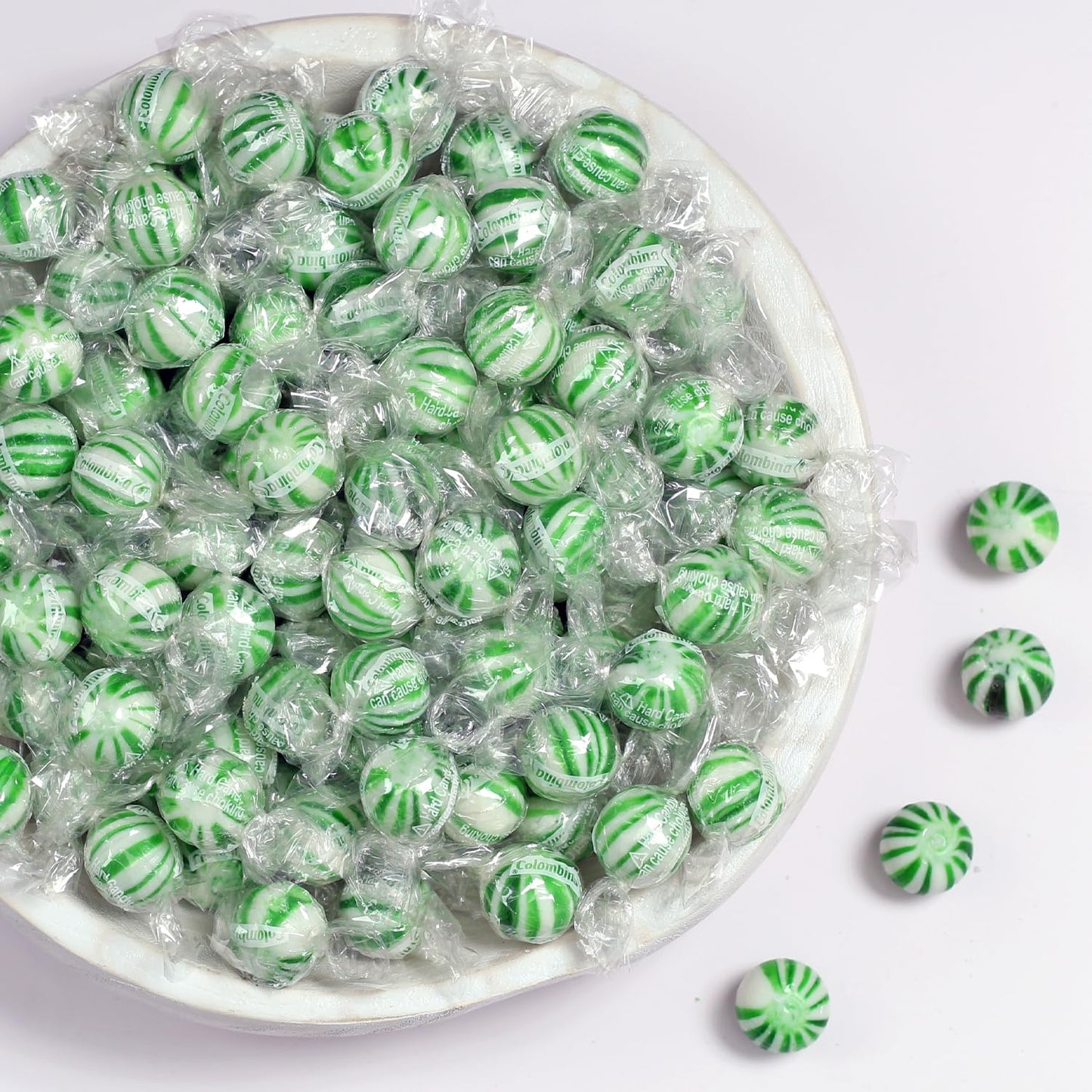 Jumbo Spearmint Mint Balls - 3 Pounds - Bulk Green Starlight Mints for Saint Patrick’s Day, Candy Buffets & Events | Refreshing Classic Minty Treats