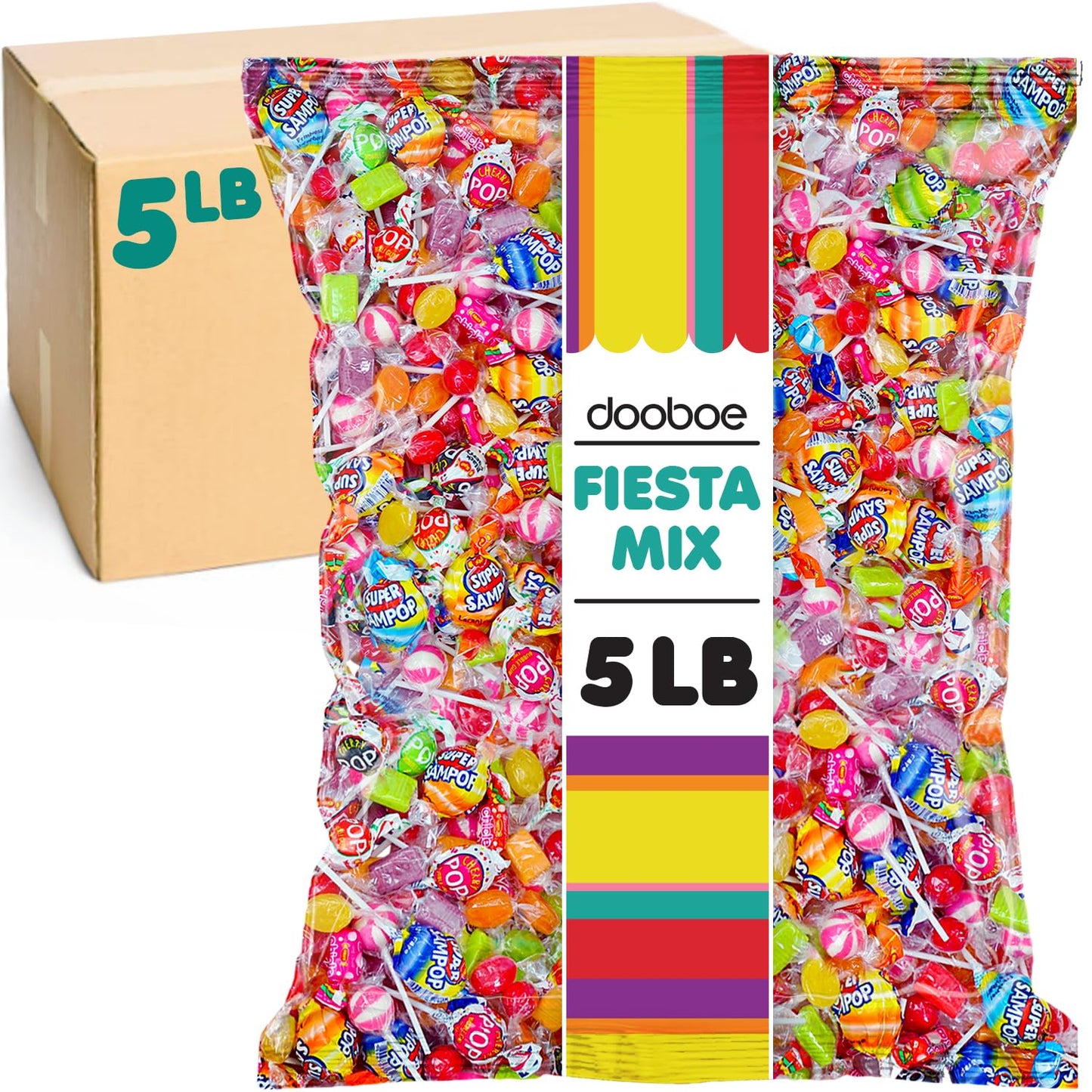 Pinata Candy - 5 Pounds 2.26 KG - Parade Candy Assortment - Individually Wrapped Mix for Party Favors - Bulk Variety Bag for Pinata Stuffers - Kids Birthday, Carnival Candies