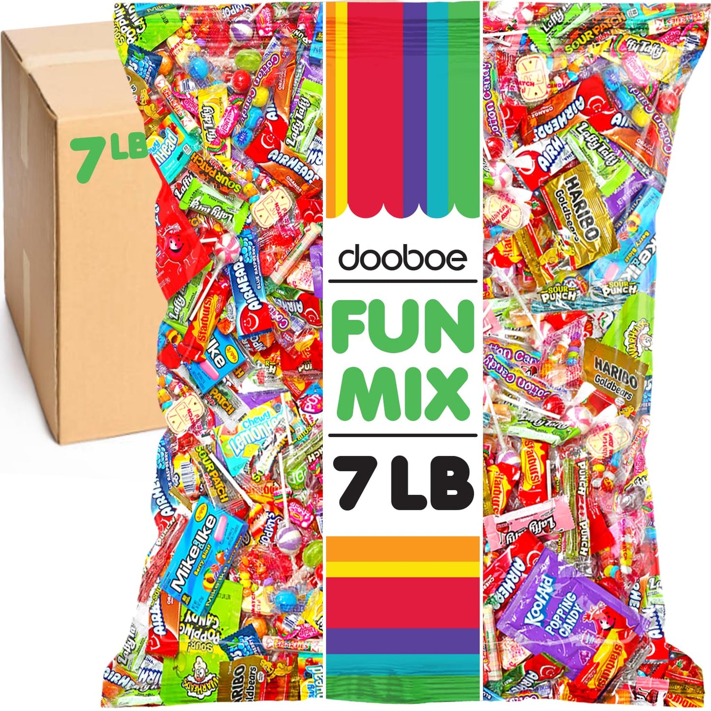 Bulk Candy Individually Wrapped - 7 Pounds - Parade Candy Throws - Pinata Candies Bulk - Assorted Candy Variety Pack - Mixed Candy Assortment Bag - Big Bulk Candy For Parades, Birthday Party Favors