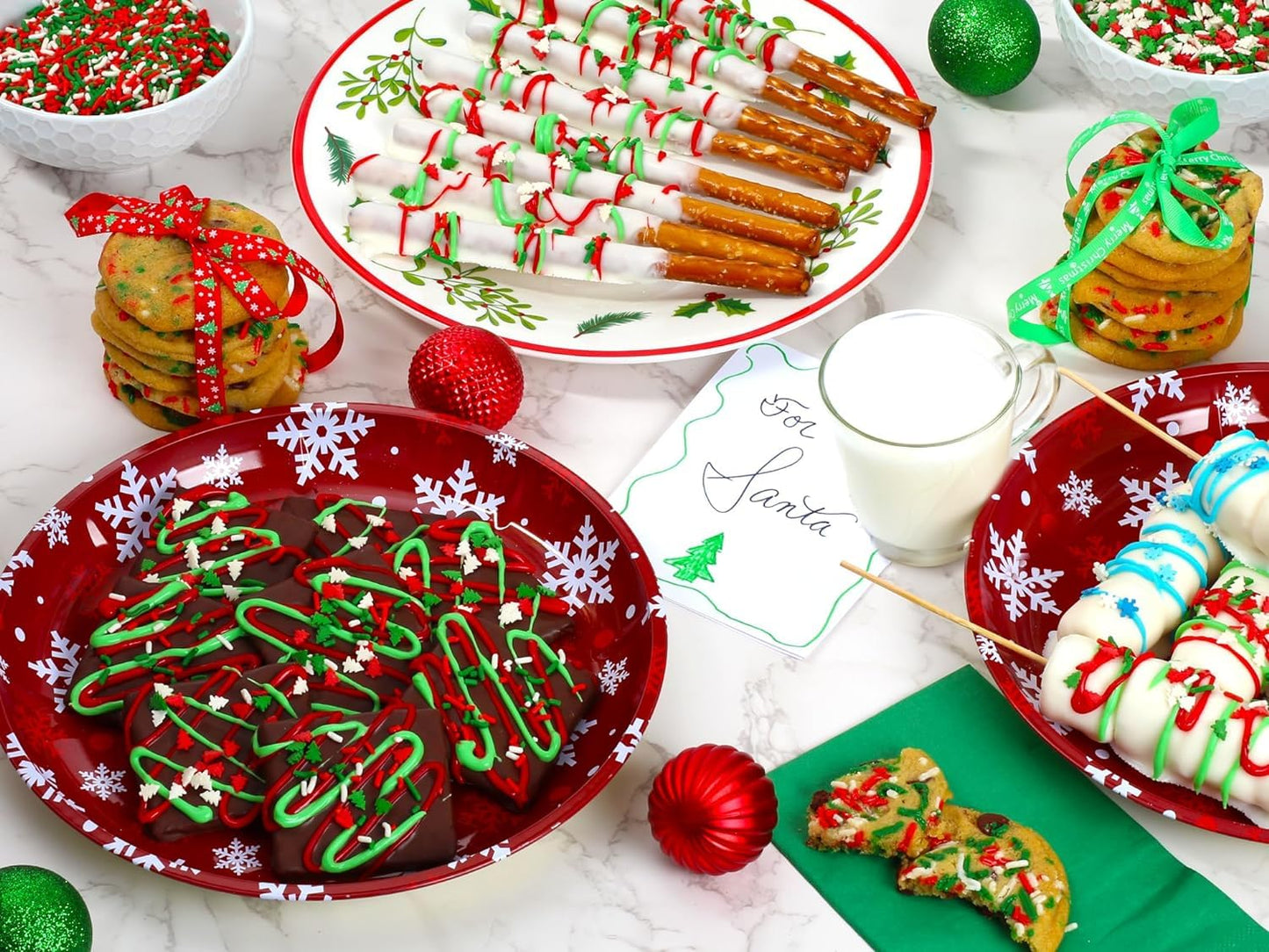 Christmas Tree Sprinkles - 1.2 Pounds - Bulk Red and Green Confetti Sprinkles - Holiday Sprinkles for Cookie Decorating - Christmas Jimmies for Gingerbread Cookies, Baking, Cupcakes
