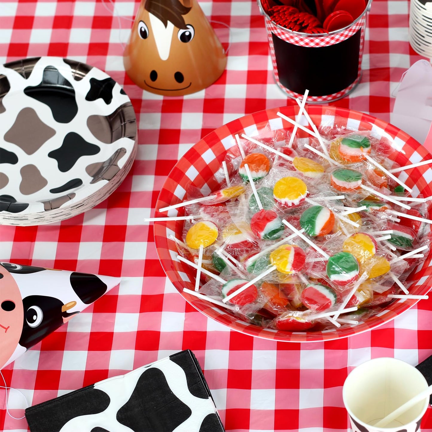 Flat Lollipops Bulk - 10 lb - Assorted Flavors with Bright 3-Color - Classic Candy for Kids Birthday Parties, School Events, Camps