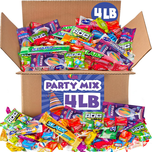Birthday Party Candy Mix - 4 Pounds - Bulk Pinata Stuffers - Halloween Large Candy Bag For Party Treat Favors