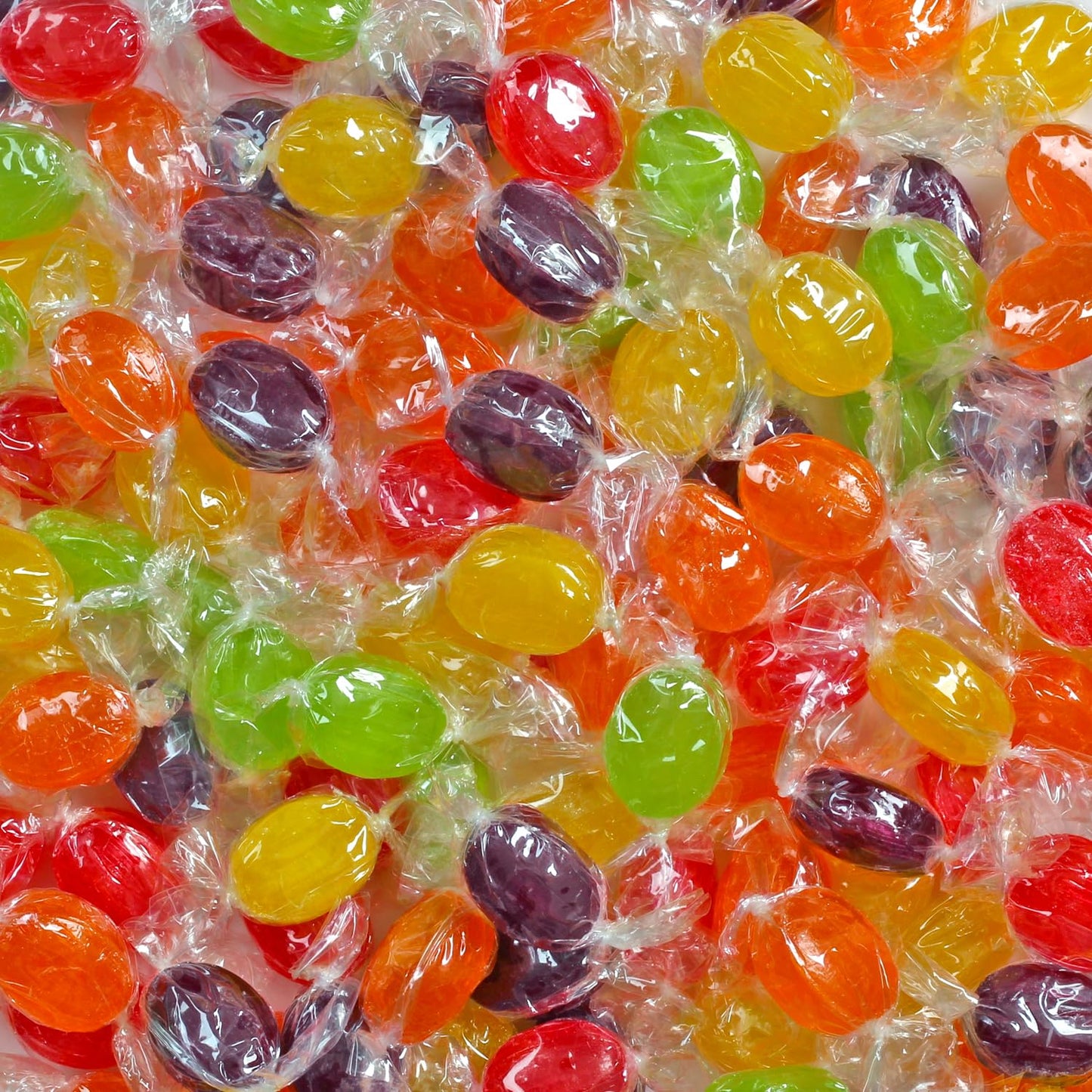 Assorted Fruit Hard Candy - 5 Pounds - Classic Hard Candies Assortment - Oval Shaped Sweets for Offices, Desk, Parties