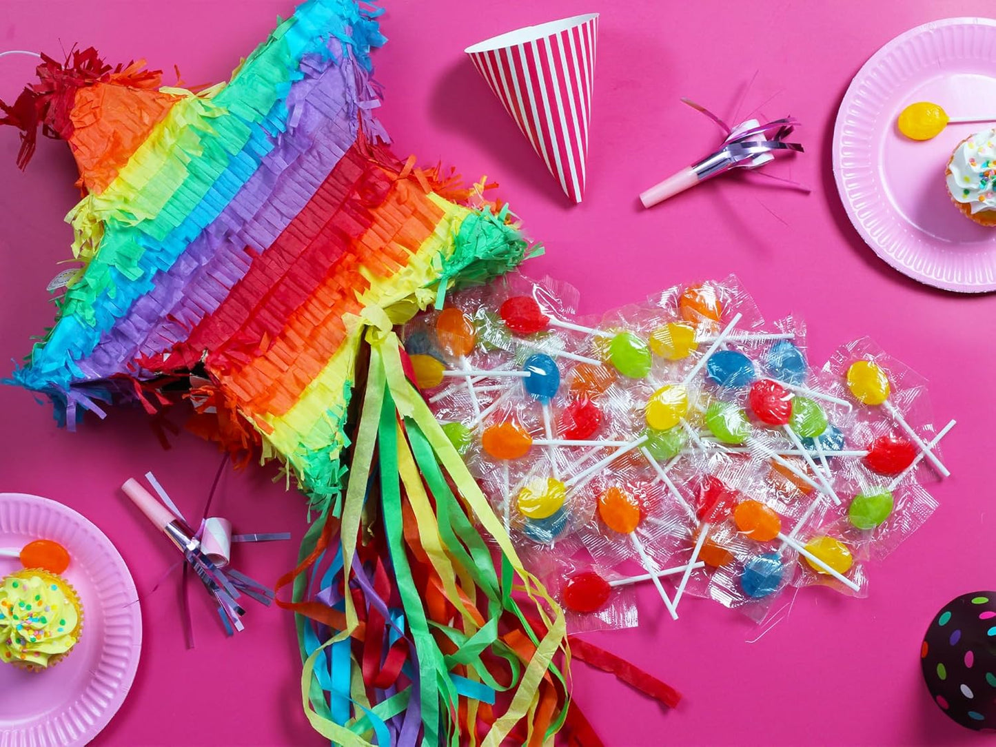 Summer Classic Lollipops - 5 Pounds - Fruit Flavored Lollipops - Classic Bulk Suckers for Kids - Birthday Goodie Bag Favors