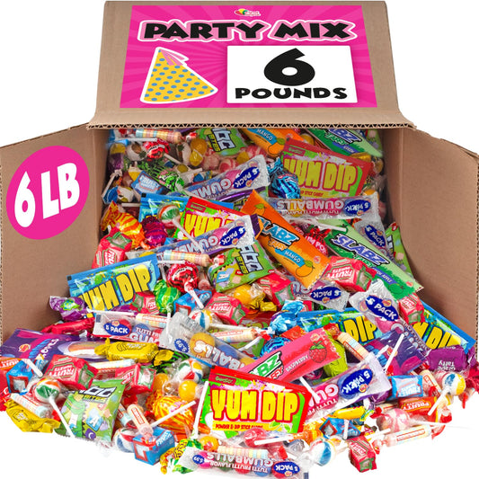 Candy Bulk Assortment - 6 Pounds - Candies Filler - Birthday Pinata Stuffers - Individually Wrapped - Bulk Candy for Gifting