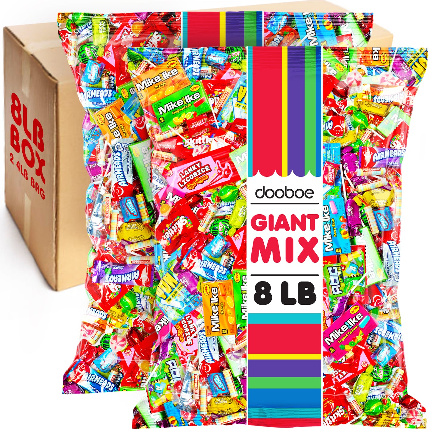 Candy Bulk - 8 Pounds - Bulk Candy Individually Wrapped - Pinata Candy Variety Pack - Carnival, Office Candy Mix, Candy Birthday Party Favors for Goodie Bags