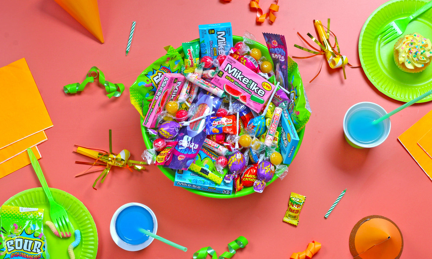 Sour Candy Bulk - 4 Pounds - Sour Candy Variety Pack- Bulk Camp Summer Sour Candy Mix - Assorted Pinata Candies - Goodie Bag Mix - Super Sour Party Favors for Kids