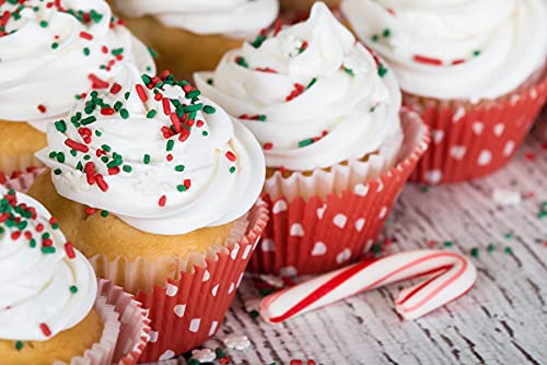 Christmas Sprinkles - Bulk Holiday Sprinkles - 2.2 LB Container - Red White and Green Jimmies
