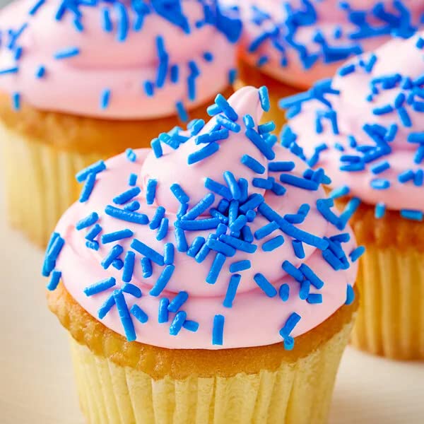 Blue Sprinkles Bulk - 1.6 Pounds - Royal Blue Jimmies - Dark Blue Sprinkles for Decorating Cupcakes, Cakepops, Baby Showers - Blue Dessert Toppings