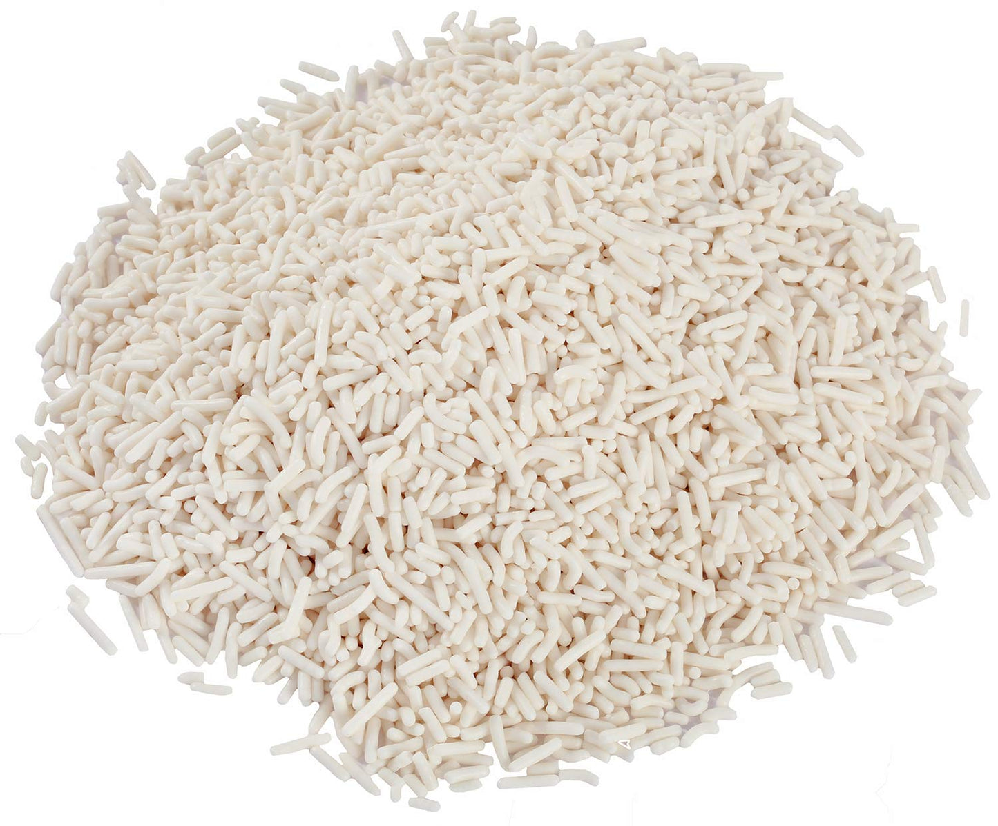 White Sprinkles Bulk - Sprinkle Toppings - 2.2 LB Bulk Jimmies in Resealable Container - White Sprinkle for Baking, Cookies, Cake and More