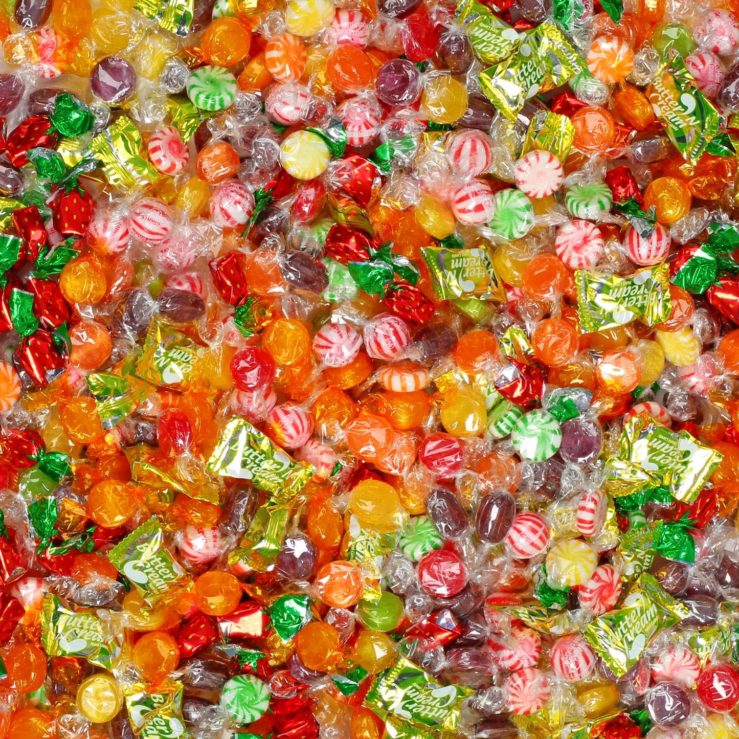 Hard Candy Mix - 3 LB Bulk Variety Candy Bag - Classic Hard Candy Assortment - Hard Candies Sampler - Individually Wrapped Hard Candy - Mint, Starlight, Toffee, Butterscotch, Strawberry and More