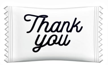 Thank You Mints - Approx. 300 Pieces - Individually Wrapped Spearmint Candies - After Dinner Mint Hard Candy for Restaurants, Weddings, Party Favors - 3 Pounds