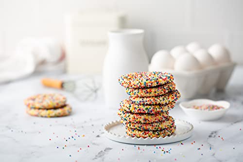 Rainbow Nonpareil Sprinkles - 1.8 Pounds - Non-Pareil Sprinkles for Ice Cream - Bulk Rainbow Sprinkles For Cookies, Cupcakes, Cake Decorating - Mini Round Birthday Sprinkles