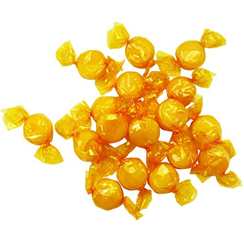 Butterscotch Hard Candy - 4 Pounds - Individually Wrapped Butter Scotch Candies - Yellow Candy - Butterscotch Discs Buttons - Bulk Candy