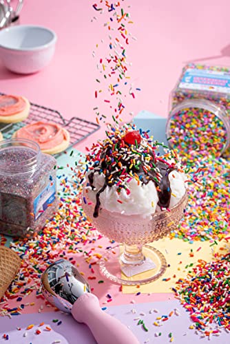 Rainbow Sprinkles - 1.6 Pounds - Ice Cream Sundae Toppings - Colorful Rainbow Jimmies for Cake Decorating, Baking, Cupcakes, Cookies