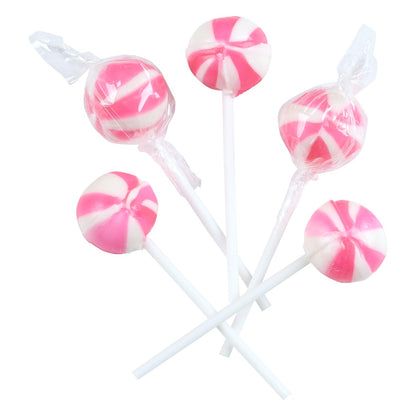 Pink Lollipops - 2 Pounds - Strawberry Flavor - Bulk Pink Candies for Buffet - Suckers for Baby Shower, Baby Girl, Theme Parties