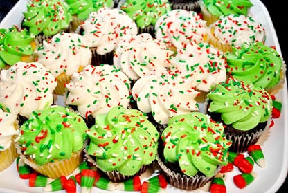 Christmas Sprinkles Bulk - 2.2 LB - Xmas Tree Jimmies - Red, Green & White Confetti for Dessert Decorating - Holiday Baking Toppings for Gingerbread, Cupcakes, Cookies, Cake Pops