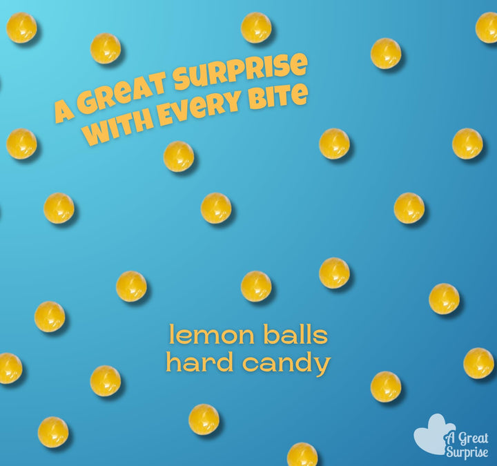 Lemon Balls Hard Candy - 3 Pounds - Yellow Candies Drop - Individually Wrapped - Baby Shower, Candy Buffet