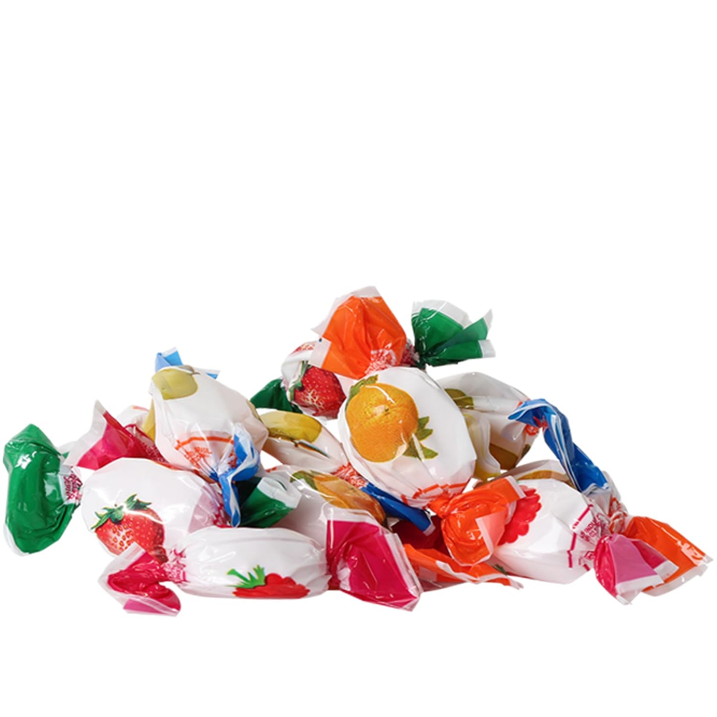 Assorted Fruit-Filled Hard Candy - 6 Pounds - Fruit Flavored Hard Candy Buttons - Classic Candy Discs - Bulk Hard Candies Individually Wrapped