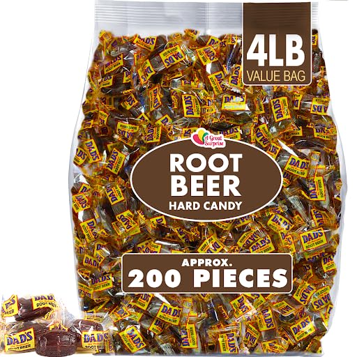 Root Beer Barrels - Rootbeer Barrels Hard Candy - 4 Pounds - Old Fashioned Candies - Individually Wrapped