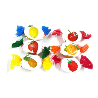 Assorted Fruit-Filled Hard Candy - 6 Pounds - Fruit Flavored Hard Candy Buttons - Classic Candy Discs - Bulk Hard Candies Individually Wrapped