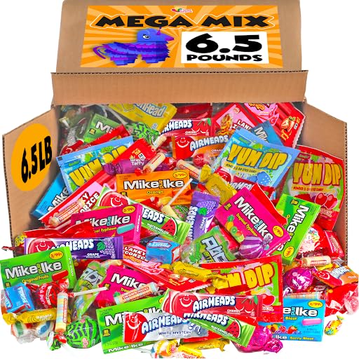 Candy Bulk - 6.5 Pounds - Candy Variety Pack - Individually Wrapped Candies - HUGE Candy Assortment - Big Bulk Candy Favors for Treat Bags, Parades, Pinata Stuffers - OVER 350 Pieces of Candy