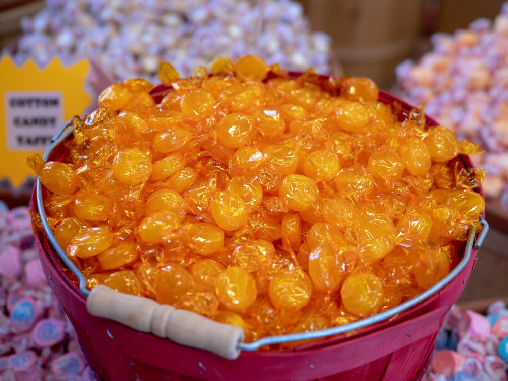 Butterscotch Hard Candy - 4 Pounds - Individually Wrapped Butter Scotch Candies - Yellow Candy - Butterscotch Discs Buttons - Bulk Candy