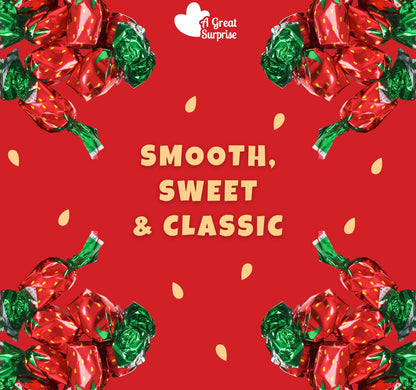 Dooboe Strawberry Hard Candy - 6 Pounds - Strawberry Filled Bon Bons Bulk - Individually Wrapped Candy for Office