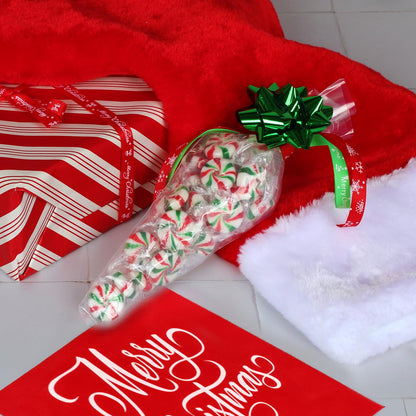 Christmas Peppermint Starlights - 3 Pounds - Mints Bulk Candy - After Dinner Mints - Peppermint Hard Candy - Red and Green Candies