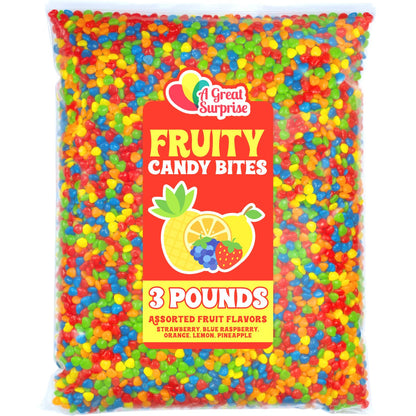 A Great Surprise Fruit Flavored Imperials - 3 Pounds - Bulk Candy For Candy Machine - Unwrapped Bulk Rainbow Candies