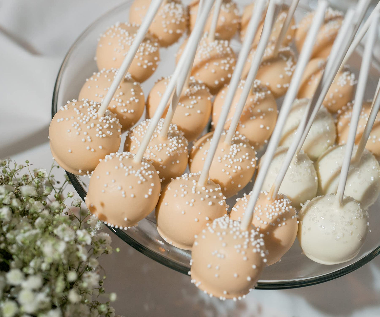 White Pearl Sprinkles - 2.7 Pounds - Bulk White Nonpareils Jimmies - Toppings for Bridal Sprinkles - Tiny Pearls for Cakes, Cookies, Cakepops