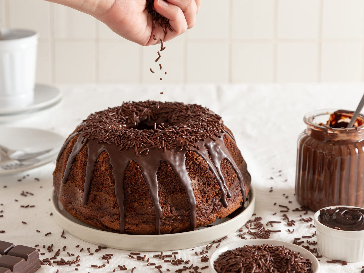 Chocolate Sprinkles - 2.2 Pounds - Chocolate Jimmies for Ice Cream - Toppings for Baking, Cake Decorating, Cookies, Cupcake
