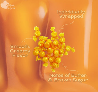 Butterscotch Hard Candy - 4 Pounds - Individually Wrapped Butter Scotch Candies - Yellow Candy - Butterscotch Discs Buttons - Bulk Candy