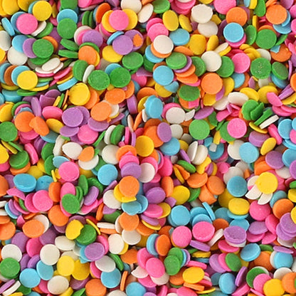 Confetti Sprinkles - 1.2 Pounds - Spring Pastel Sprinkles - Round Birthday Jimmies - Candy Quins for Cupcakes, Cakes