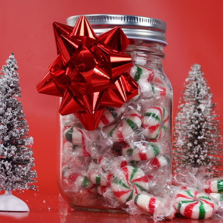 Christmas Peppermint Starlights - 3 Pounds - Mints Bulk Candy - After Dinner Mints - Peppermint Hard Candy - Red and Green Candies