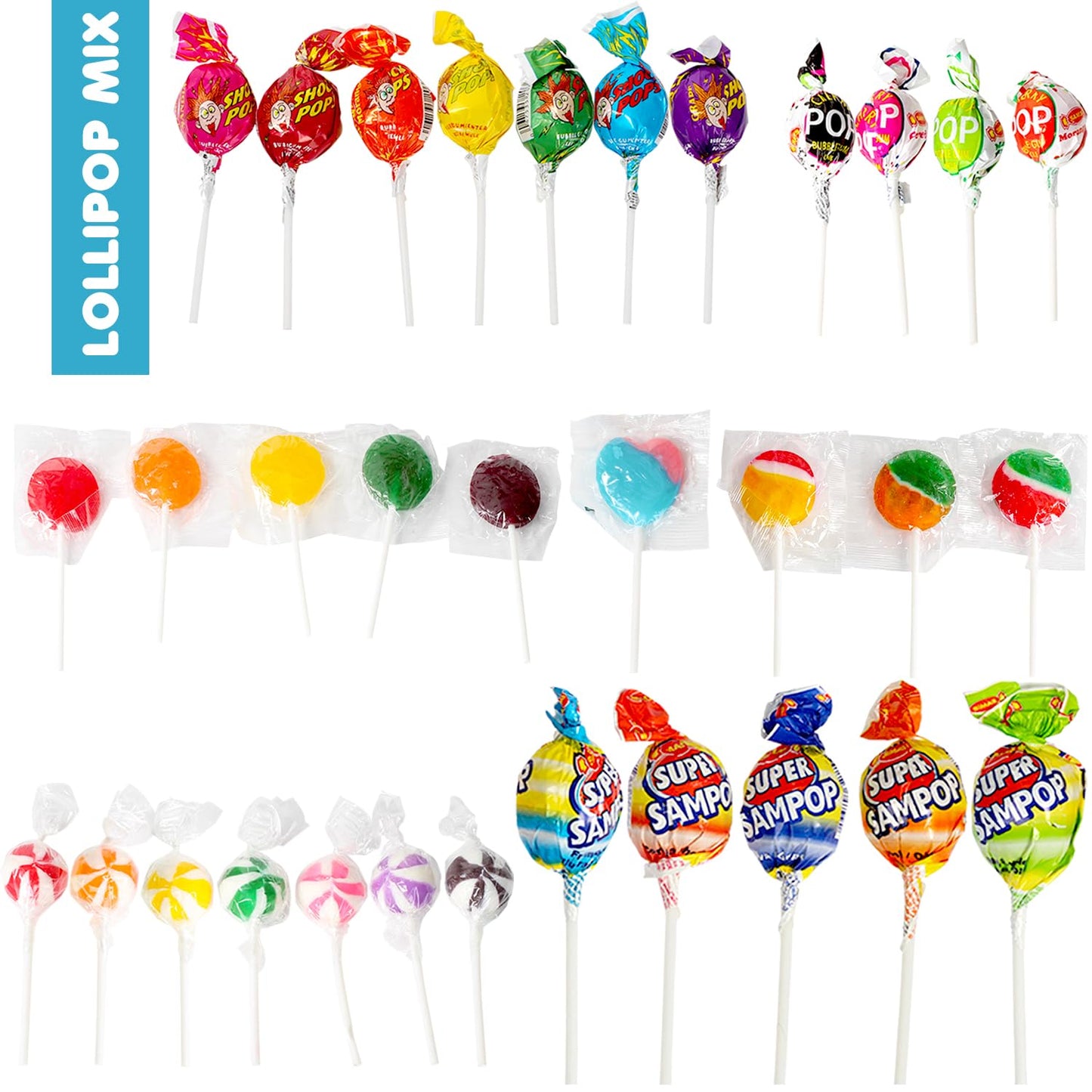 Lollipop Assortment - 5 Pounds - Parade Candy - Bulk Candy Individually Wrapped - Suckers & Lollipops Variety Pack - Lollipops for Kids, Pinata, Office