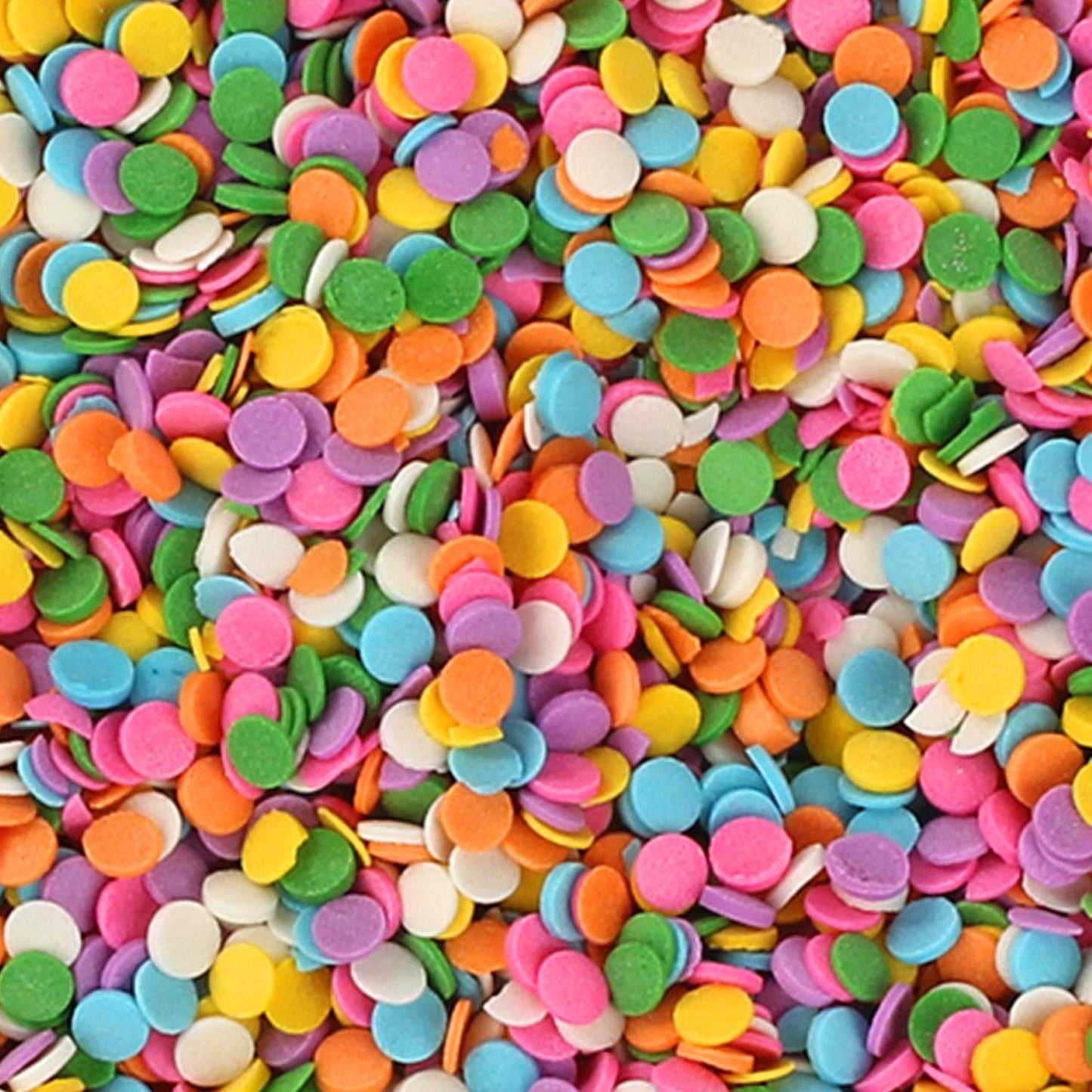 Rainbow Pastel Confetti Sprinkles - 1.7 Pounds - Birthday Pastel Quins - Flat Round Sprinkles - Pastel Candy Quins for Ice Cream, Cookies, Cupcakes, Cake Decorating