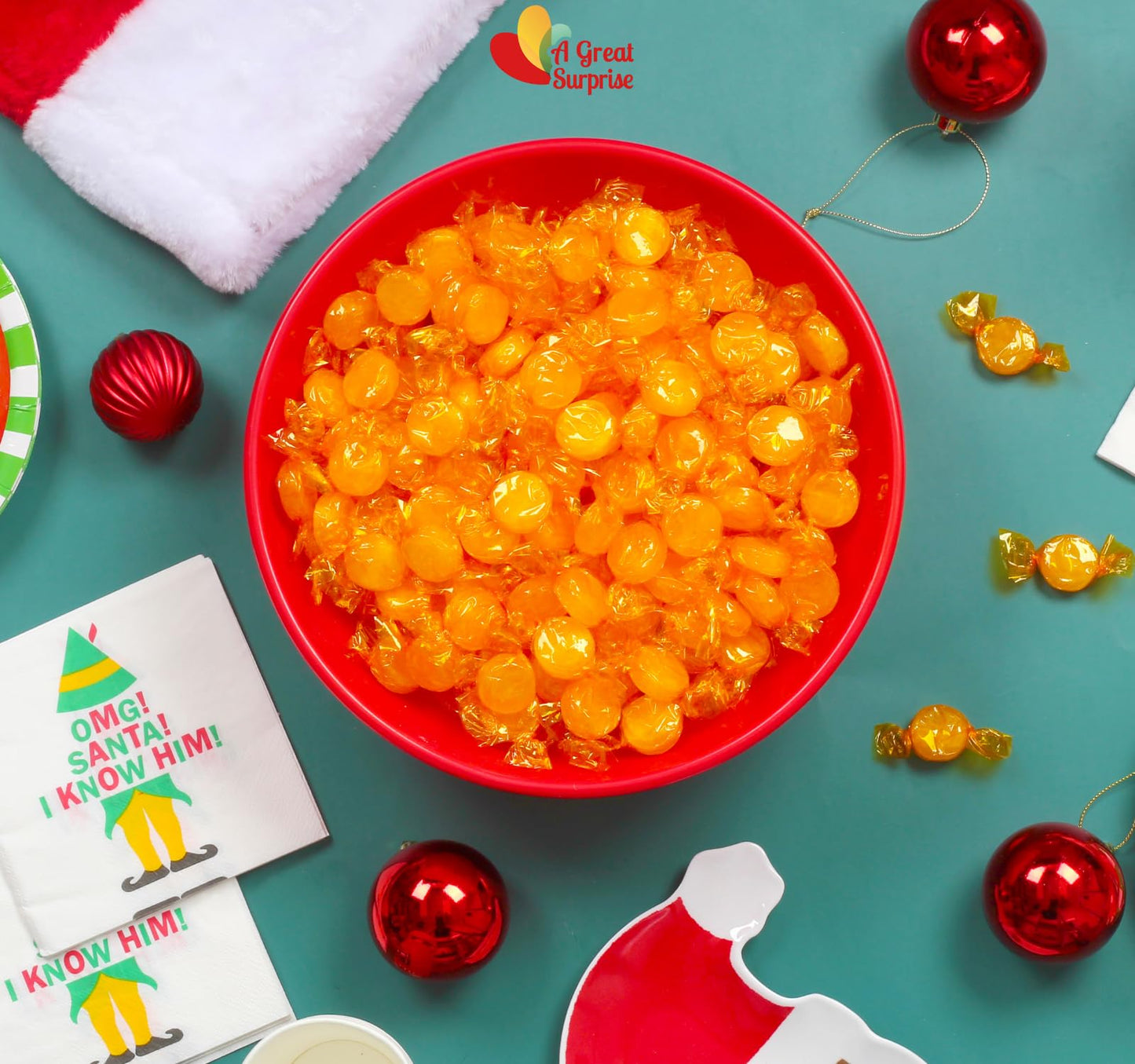 Butterscotch Hard Candy - 4 Pounds - Individually Wrapped Butter Scotch Candies - Yellow Candy - Butterscotch Discs Buttons - Bulk Candy