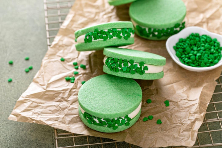 St. Patricks Day Sprinkles - 10 Oz - Green Shamrock Sprinkles - Clover Cupcake Toppings - Bulk Shamrock Shaped Quins For Cookies, Cake Decorating